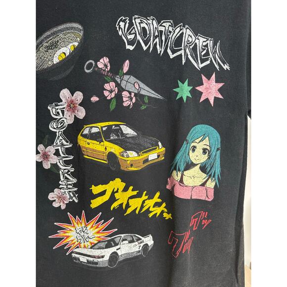 Goat Crew Anime Black Cotton Anime T-Shirt Size S - MINT - Picture 2 of 8